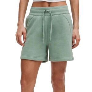 Lululemon Athletica Scuba High Rise Sage Green Athletic Drawstring Waist Shorts